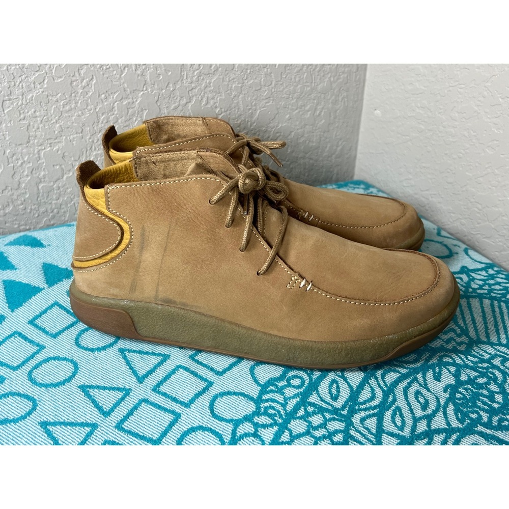 Olukai Lolii Puki Mens 8 Tan Leather Chukka Boots 10481-3434 EUR 41 Lace Up